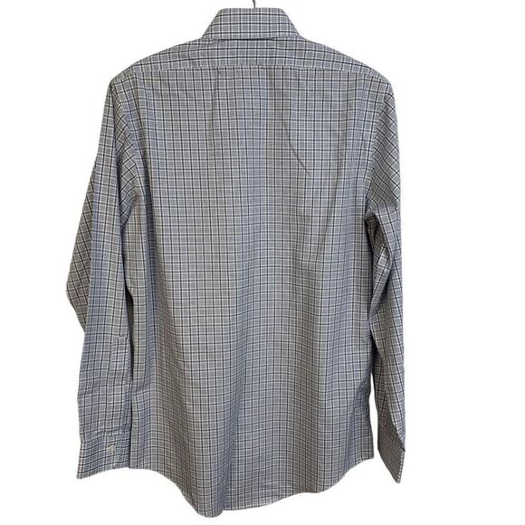 Brooks Brothers Mens size neck 15  Small Blue white plaid button up shirt - Picture 9 of 11